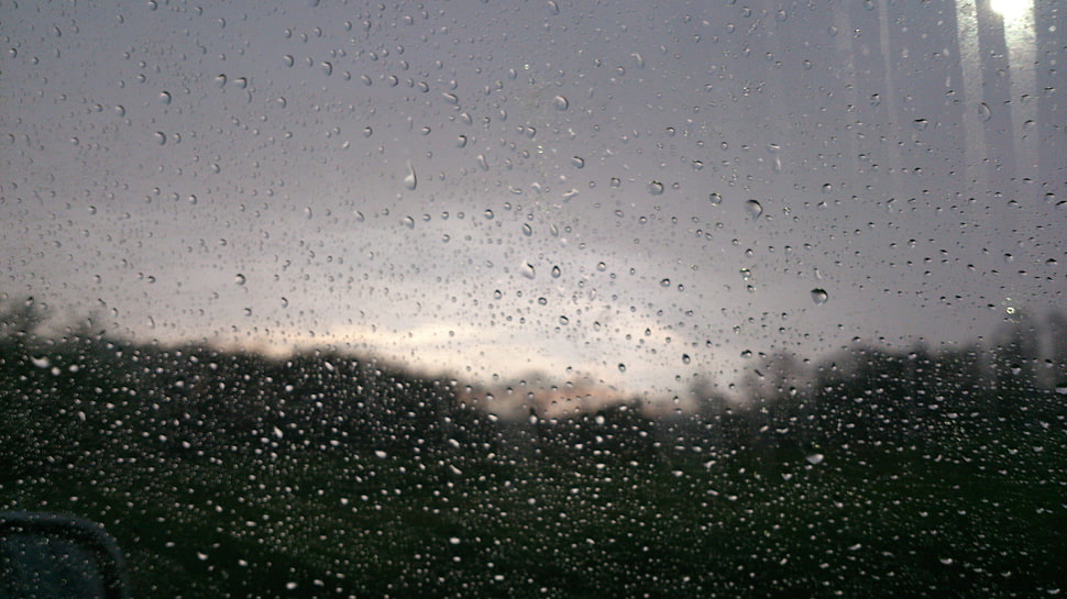 clear glass panel, rain HD wallpaper