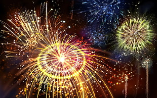 fireworks display HD wallpaper
