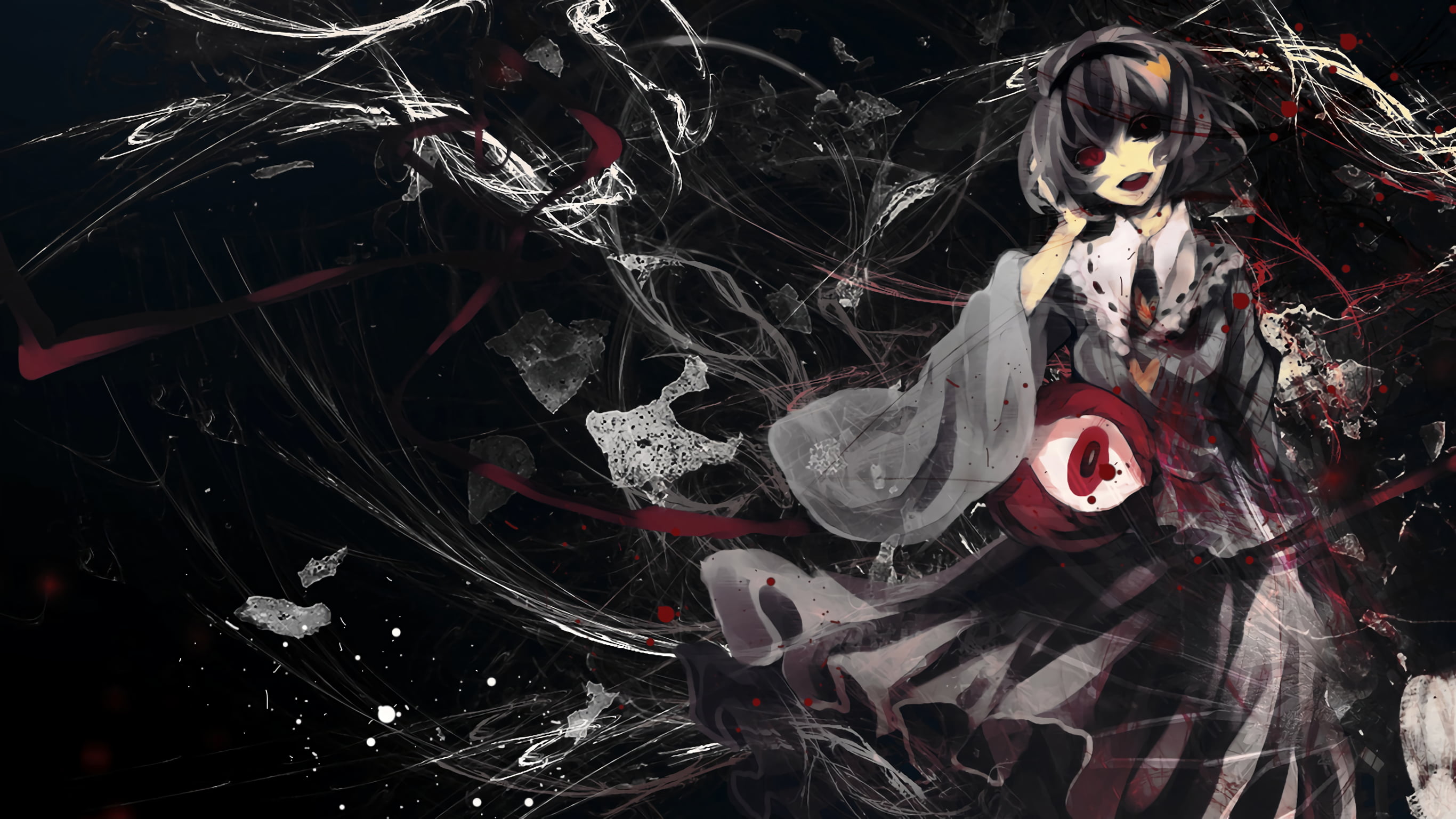 Black haired anime character painting HD wallpaper | Wallpaper Flare