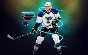 digital wallpaper of Johnson Ice Hockey player