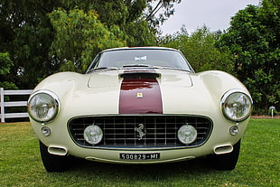 beige and red Ferrari car, Ferrari, 250 GT Berlinetta SWB , Classic Ferrari, car