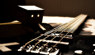 4-string electric bass guitar, Danbo HD wallpaper