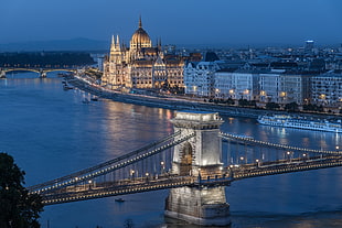 Hungarian Parliament Building, cityscape, Chain Bridge, Budapest