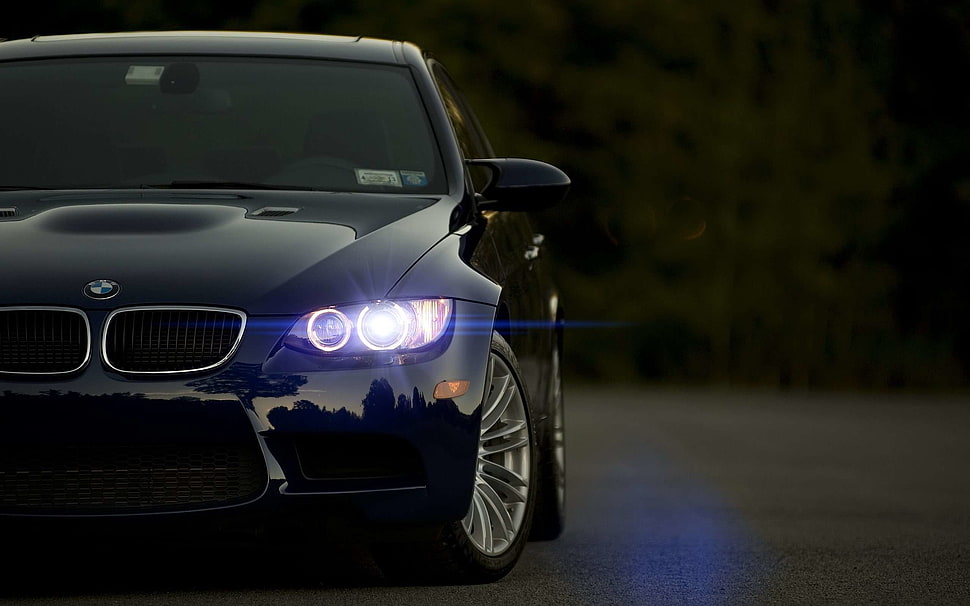 black BMW E-Series HD wallpaper