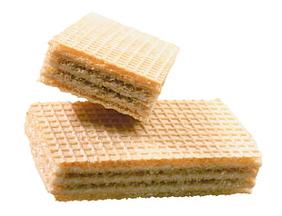 two rectangular biscuits
