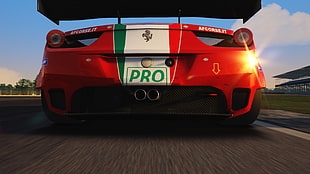 red coupe screengrab, car, video games, racing simulators, Assetto Corsa