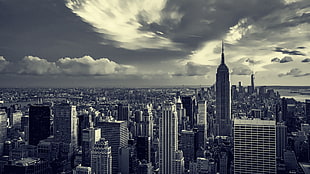 Chrysler Building, New York, New York City, cityscape, clouds