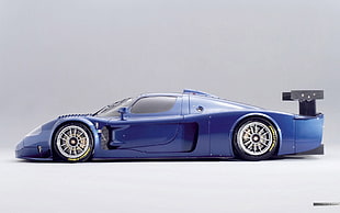 blue coupe, car, blue cars, vehicle, Maserati MC12