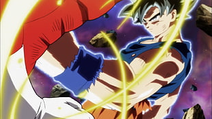 Son Goku illustration, Dragon Ball Super, Ultra-Instinct Goku, jiren, Dragon Ball HD wallpaper