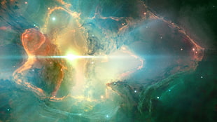 cosmic rays, space, nebula, lights, space art HD wallpaper