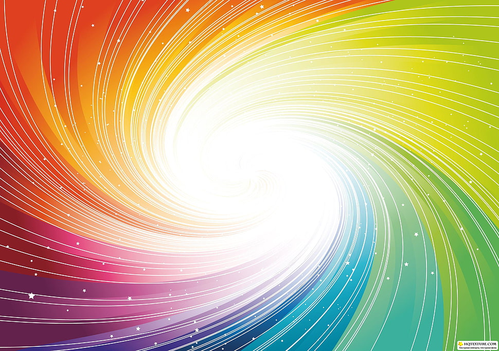 multicolored spiral illustration HD wallpaper