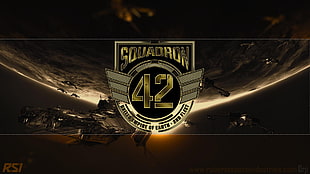 Squadron 42 logo, space, spaceship, Star Citizen, Squadron 42 HD wallpaper