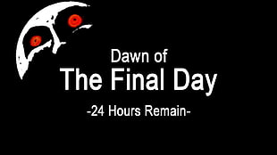 dawn of The Final Day text with black background, The Legend of Zelda, Moon