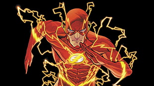 The Flash illustration, DC Comics, Flash, superhero