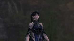 black dressed female anime character photo, gamers, WuXia, China