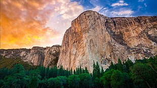 fault-block mountain in Yosemite, Yosemite National Park, USA, nature HD wallpaper