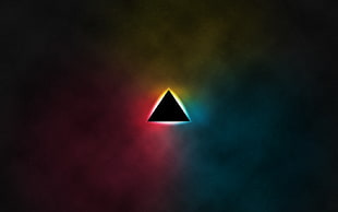 pyramid digital wallpaper, abstract, logo, colorful, triangle HD wallpaper