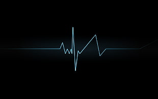 white graph, heartbeat, heart, ekg, minimalism HD wallpaper