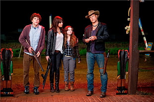 movie still screenshot, Zombieland, Emma Stone, movies, Abigail Breslin