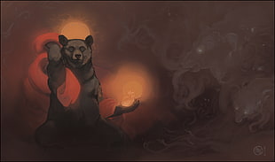 bear illustration, bears HD wallpaper