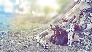 Darth Vader and Stormtrooper action figures, Star Wars, Darth Vader, stormtrooper, LEGO HD wallpaper