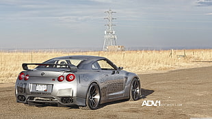 gray coupe, car, sport , Nissan, Nissan GT-R