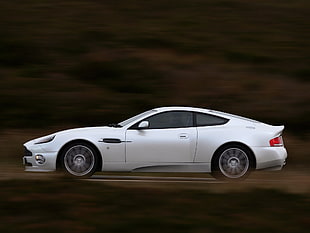 white Aston Martin supercar HD wallpaper