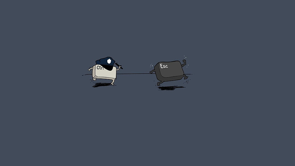 CTRL and ESC key HD wallpaper