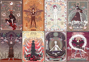 eight Naruto Akatsuki members characters wall decors