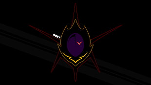 black and purple logo, Code Geass, Lamperouge Lelouch, Zero, anime