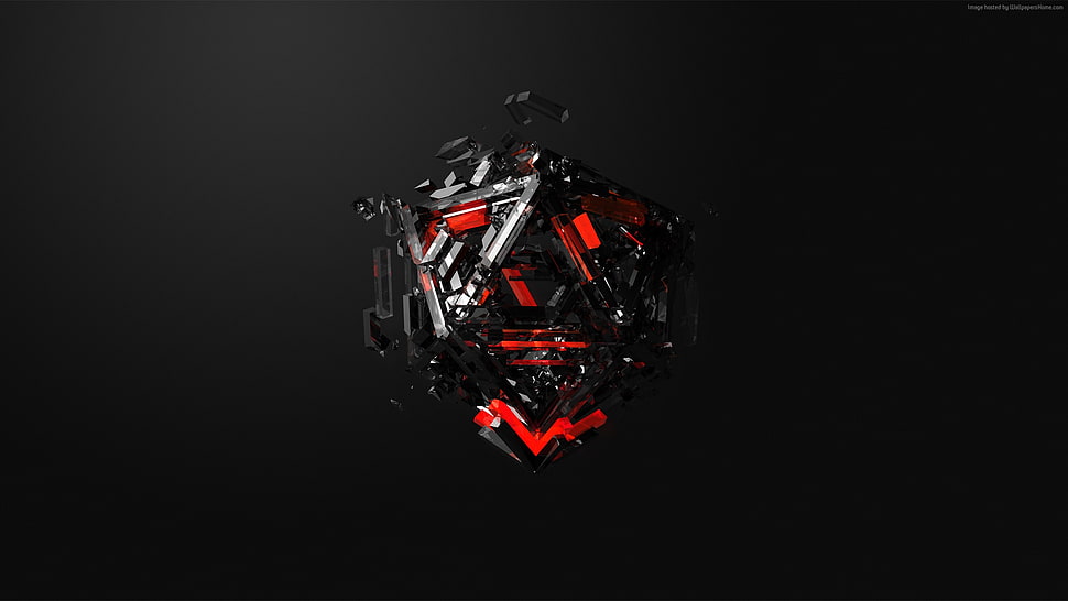 black and red 3D wallpaper HD wallpaper