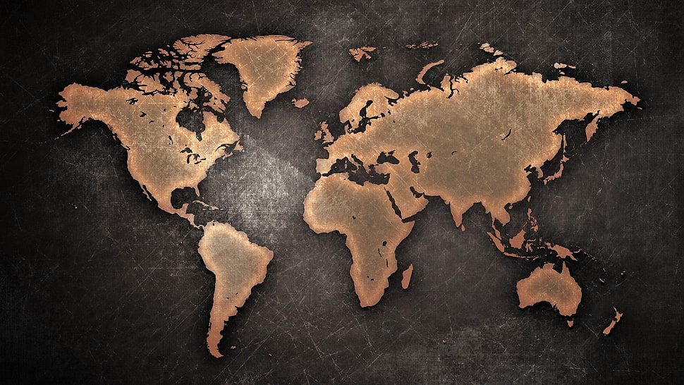 brown map HD wallpaper