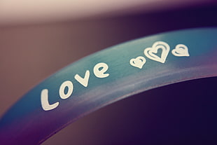 blue love-printed text