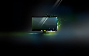 black flat screen computer monitor