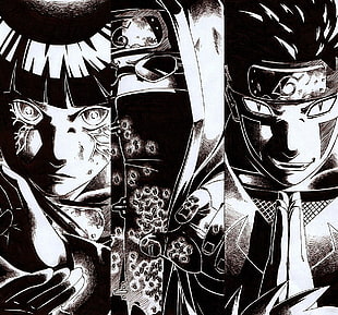 Hinata, Shino, and Kiba digital wallpaper, Naruto Shippuuden, Inuzuka Kiba, Hyuuga Hinata, Aburame Shino