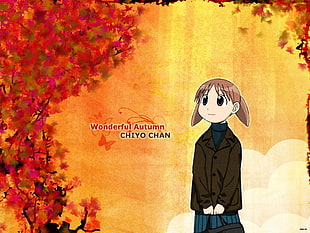 Wonderful Autumn Chiyo Chan illustration HD wallpaper