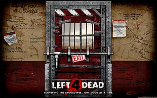 Left 4 Dead poster, video games, Left 4 Dead 2, zombies, door