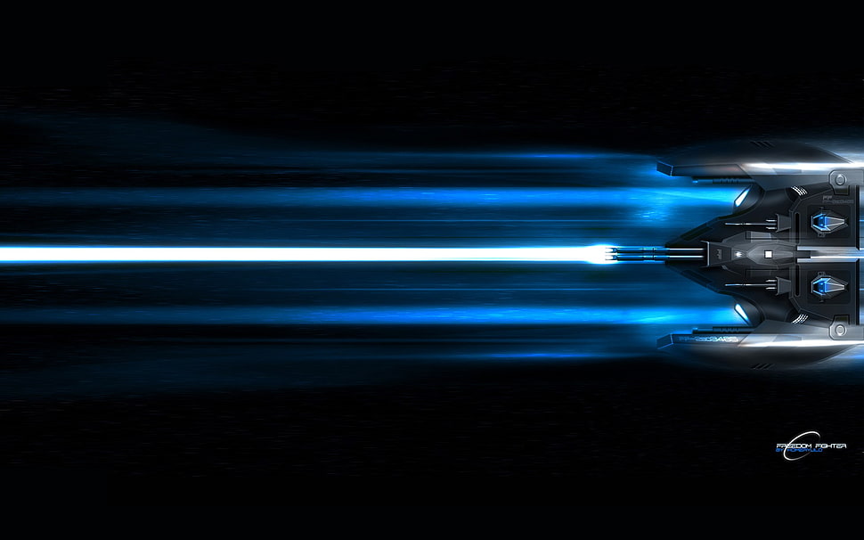 render, digital art, black background, blue HD wallpaper