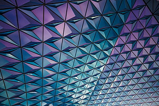 blue tint glass ceiling HD wallpaper