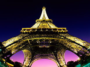 Eiffel Tower, Paris, Eiffel Tower, lights, architecture, cityscape