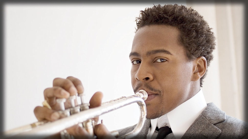 man playing wind instrument HD wallpaper