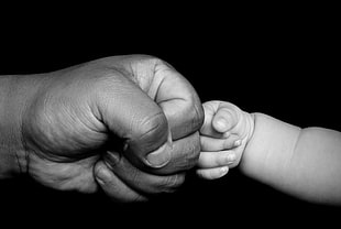 grayscale photography of hands, hands HD wallpaper