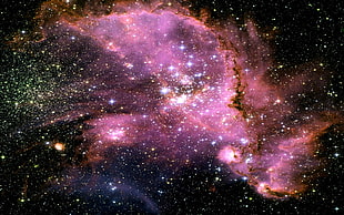 black and pink galaxy wallpaper, space