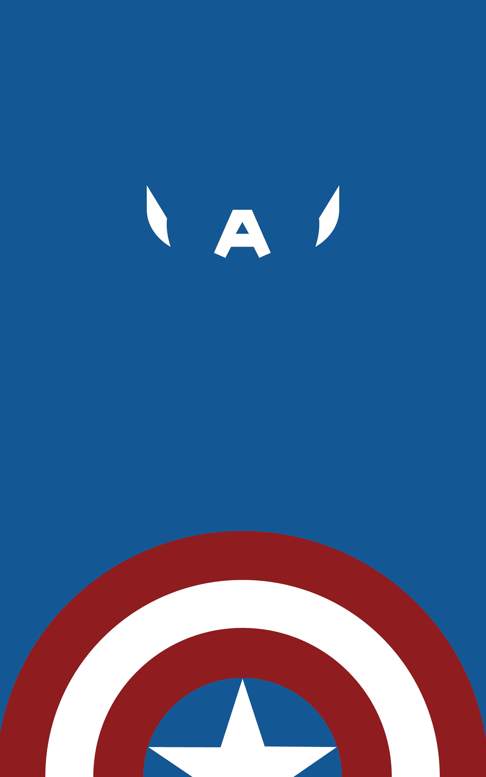 Captain America logo, minimalism, portrait display, Captain America, Marvel Comics