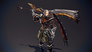 male character holding sword illustration, Vindictus, Hurk