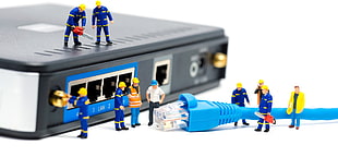 black modem router HD wallpaper