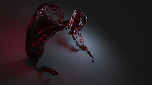 red liquid digital wallpaper, CGI