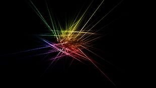 multicolored light art, abstract, dark, simple background, simple