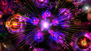 purple LED light decor, abstract