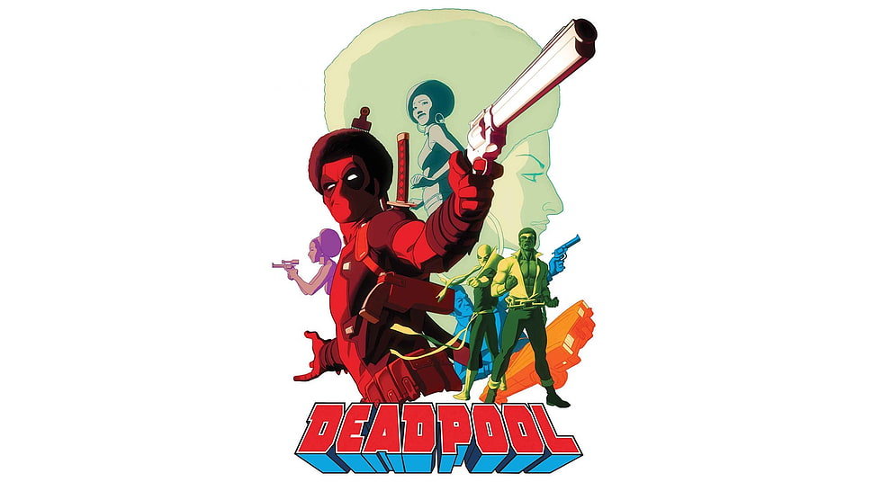 Deadpool illustration, Marvel Comics, Merc with a mouth, Deadpool, Iron Fist HD wallpaper